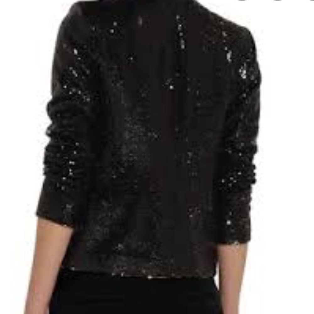 NWT Maje black sequin tuxedo jacket - Picture 11 of 13